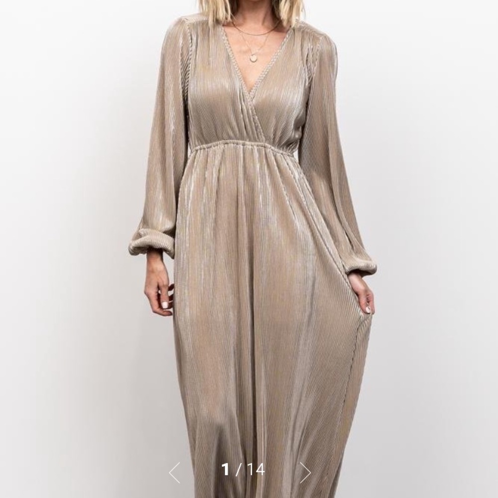 Venus Pleated Maxi Dress